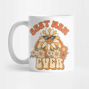 Best mom ever  Retro quote gift for funny mother Vintage floral pattern Mug